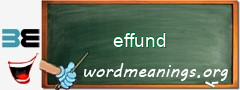 WordMeaning blackboard for effund